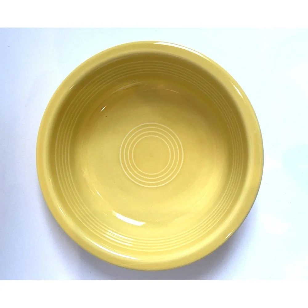Fiesta Fruit Bowl 6.75 in Sunflower Yellow Ceramic Rings USA‎ #320
